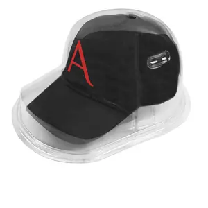 Claro impermeable polvo gorra de béisbol caja embalaje plástico blíster tapa caso sombrero caja embalaje