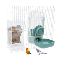 Mangeoire et abreuvoir automatiques rectangulaires Chebet en plastique ABS écologique, sans dégâts, pour perroquets et canaris - Cage 650g