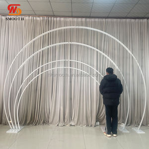 Arche circulaire en métal blanc pour la décoration de scène d'événements de mariage et de fêtes, design personnalisé SMOOTH - Product Image 2