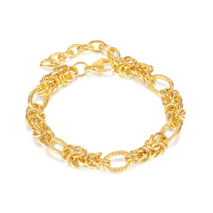 Nuovo gioiello di moda personalizzato hip hop 18K oro acciaio inossidabile bracciale donna - Product Image 2