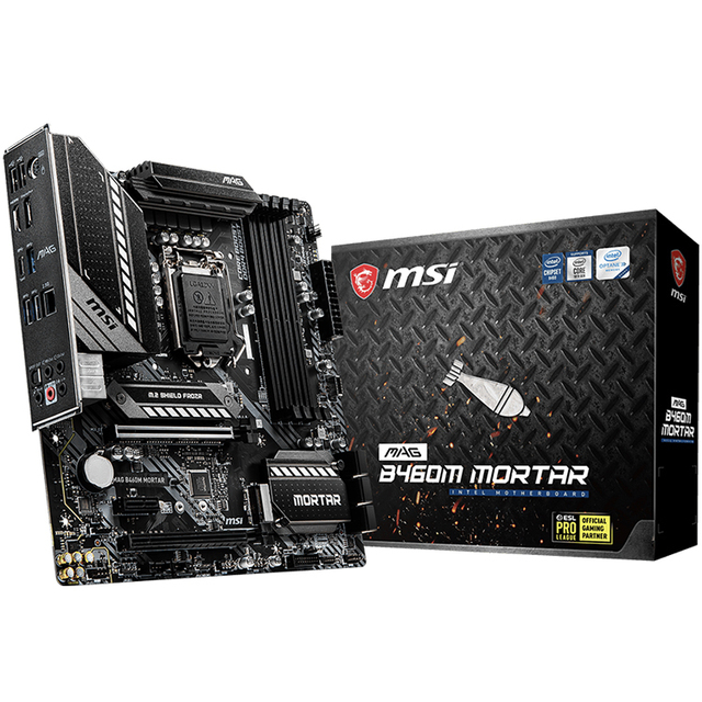 MSI MAG B460M MORTAR Used Motherboard with LGA 1200 Socket Supports 10th Gen Intel Core / Pentium Celeron Processors