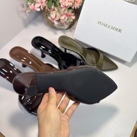 Sandales à talons hauts en cuir verni, talon aiguille 8 cm, bout ouvert, chaussures de mode pour femmes, grandes tailles 35-43, élégantes pour les soirées