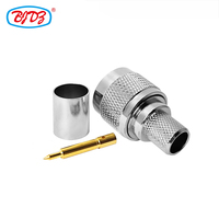 Manufacturer 50 Ohm N-Type Male Plug for LMR400 RG8/U 7D-FB SYWV50-7 GPS 50-7 Coaxial Cable Brass Material Crimp Male Connectors