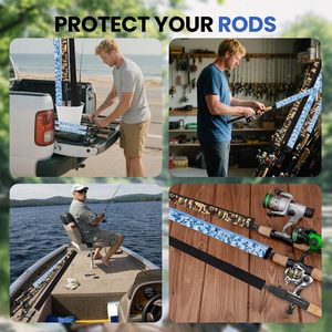 Custodia Protettiva in Neoprene Mimetico per Canna da Pesca - Ideale per Casting, Trolling e Spinning - Borsa da Viaggio e Custodia per la Conservazione - Product Image 3