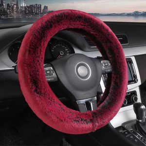 Housse <span class=keywords><strong>de</strong></span> volant <span class=keywords><strong>de</strong></span> voiture en peluche style sport d'hiver, fausse fourrure <span class=keywords><strong>de</strong></span> lapin, en caoutchouc PVC chaud, intérieur tendance pour Geely Crossover - Product Image 2