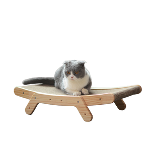 大人の猫と子猫のための壁に取り付けられた猫の引っかき傷ポストサイザル麻スクラッチャー猫のとまり木に不可欠な木製の紙プラスチック - Product Image 1