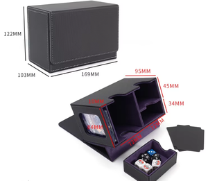 Boîte de rangement personnalisée en cuir PU imperméable avec fenêtre pour cartes de jeux de société (160+ cartes Pokémon, Yu-Gi-Oh, Three Kingdoms, Kill) - Product Image 3