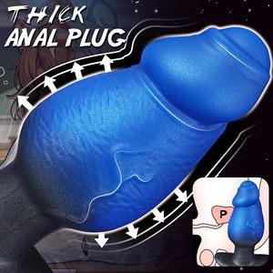 Massaggiatore Prostatico <span class=keywords><strong>in</strong></span> Silicone Morbido con Base a T Oversize, Plug Anale Indossabile per Uomini e Donne - Product Image 2