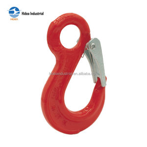 HIDEA G80 단조 슈퍼 합금강 퀀칭 및 템퍼링 처리된 자가 잠금식 하중 하에 자동 잠금되는 A-327 아이 슬링 훅 - Product Image 5