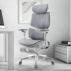 <span class=keywords><strong>HBADA</strong></span> X7 avec suivi lombaire entièrement automatisé, appui-tête 4D 720 °   Chaise de bureau ergonomique intelligente pivotante grise avec accoudoirs réglables - Product Image 1