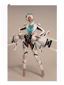 Costume da Performance Cyberpunk Gogo per Donna, Cosplay Punk per il Giorno di Scherzi di Aprile, Set Costume Trasparente per Adulti - Product Image 2