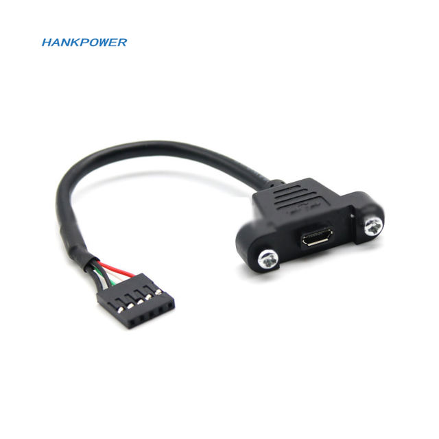 24AWG Micro USB Female With Screw to DuPont 2.54mm 5pin Terminal Cable Motherboard 5 Pin Micro Female Cable