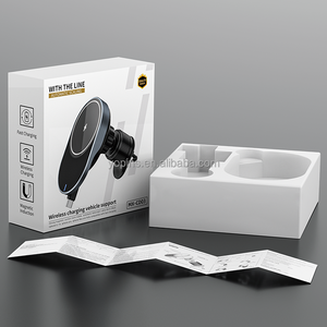 Chargeur magnétique sans fil bluetooth pour <span class=keywords><strong>voiture</strong></span> avec rétractable pour <span class=keywords><strong>Smartphone</strong></span> 15W pour qi avec câble rétractable <span class=keywords><strong>Adaptateur</strong></span> de charge - Product Image 6