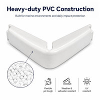 HOMFUL Pare-battage marin flexible et gonflable en PVC, conception pliable pour bords et coins de quais droits