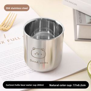 Thermos isotherme en acier inoxydable 304 de haute qualité, double paroi, pour lait et café, mini-tasse à boire directement, vente en gros transfrontalière - Product Image 6