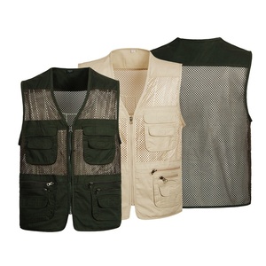 Gilet Utility in rete ad asciugatura rapida da uomo con molte tasche gilet da pesca Multi-tasca traspirante da uomo giacca senza maniche da lavoro - Product Image 5