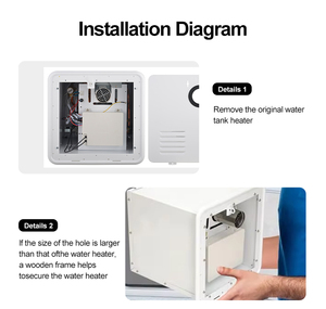 Chauffe-eau au <span class=keywords><strong>gaz</strong></span> sans réservoir <span class=keywords><strong>de</strong></span> 20 kW avec échangeur <span class=keywords><strong>de</strong></span> chaleur en cuivre, montage mural, <span class=keywords><strong>gaz</strong></span> <span class=keywords><strong>naturel</strong></span> pour usage domestique - Product Image 4