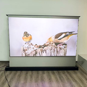 Écran de projection ALR à levage électrique blanc <span class=keywords><strong>pour</strong></span> projecteur à courte focale, <span class=keywords><strong>motorisé</strong></span>, 4K HD, en PVC, <span class=keywords><strong>pour</strong></span> projecteur à longue focale - Product Image 1