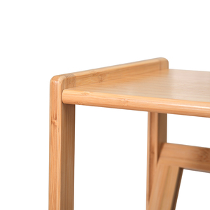 Tự nhiên tre nhỏ đứng loại đôi Tier sơn mài kết thúc kệ sách với nghiêng kệ cho phòng ngủ và phòng khách - Product Image 6