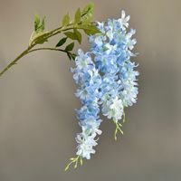 Bunga Wisteria Gantung Grosir Warna Ungu, Bunga Wisteria Buatan dari Sutra untuk Dekorasi Buket Pernikahan, Centerpieces, dan Rangkaian Bunga