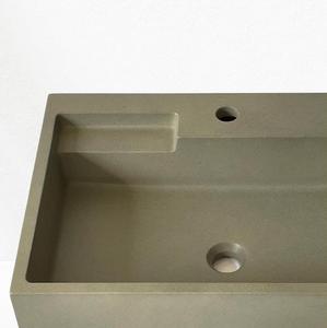 Salles de bains modernes en béton pour l'intérieur Lavabos à main Cuvette de comptoir en ciment Évier OEM du Vietnam Hôtels Villas Toilettes - Product Image 5