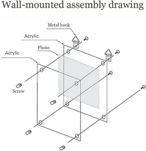 Treo Tường 3*5 "<span class=keywords><strong>Acrylic</strong></span> Áp phích khung treo tường nổi rõ ràng <span class=keywords><strong>Acrylic</strong></span> Tường Khung <span class=keywords><strong>Acrylic</strong></span> giấy chứng nhận khung Áp phích chủ - Product Image 6