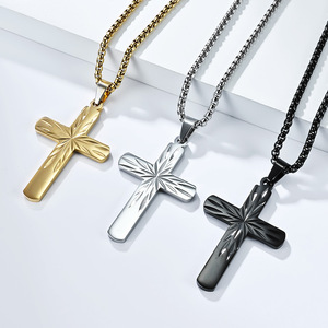 <b>Cross</b> Pendant Necklace Stainless Steel Unisex Fashion Jewelry Dongguan Manufacturer - Product Image 2