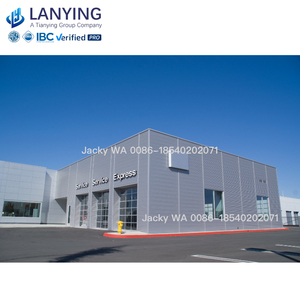 Thiết kế hiện đại công nghiệp đúc sẵn Kết cấu thép nhẹ prefab nhà máy kho xưởng xây dựng văn phòng 3 năm cho trung tâm mua sắm - Product Image 4