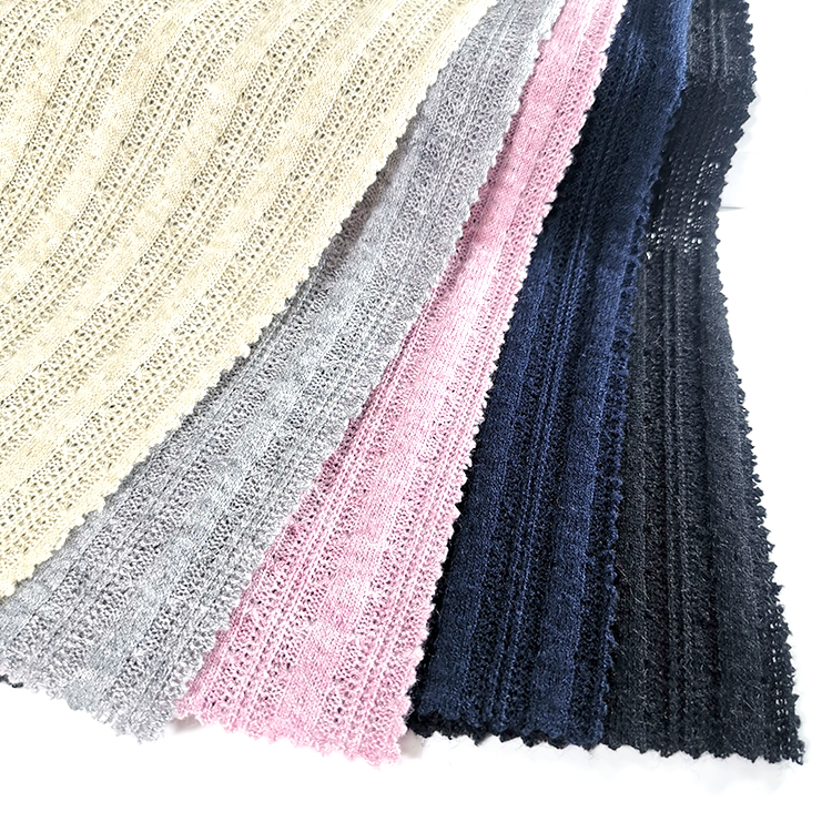 Текстиль KaiMing, мягкая, на ощупь, вискоза, полиэстер, нейлон, Смешанная Свободная трикотажная ткань для свитеров, одежды