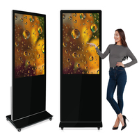 Kiosque pour tablette Android de 65 pouces Support au sol personnalisé pour intérieur Kiosque électronique Stand Totem pour signalisation numérique au sol