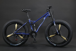 Venta al por mayor de fábrica 24/<span class=keywords><strong>26</strong></span> inglés 7/21/24/<span class=keywords><strong>27</strong></span>/30 velocidad <span class=keywords><strong>horquilla</strong></span> de acero suspensión completa de una pieza Fat Tire bicicletas de montaña - Product Image 4