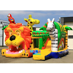 กระดานลื่นเป่าลมรูปปราสาทสิงโตเด้งได้สำหรับเด็กใช้ในบ้านเป่าลมได้ - Product Image 4