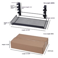 U04 Panier de rangement moderne sous bureau en acier au carbone et plastique PP pour gestion des câbles, sans perçage, avec pince de fixation, 36,5 cm