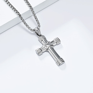 <b>Cross</b> Necklace For Men Stainless Steel Gold Plated Pendant Trendy Jewelry Dongguan Manufacturer - Product Image 4