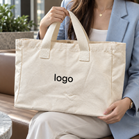 Tas Belanja Kanvas dengan Logo Kustom dan Pegangan Panjang untuk Koleksi Toko Hadiah Museum Grosir untuk Pembeli Ritel Museum.