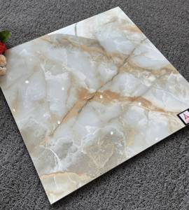 Azulejos de porcelana de aspecto de mármol y Jade para sala de estar, 60x60 - Product Image 4
