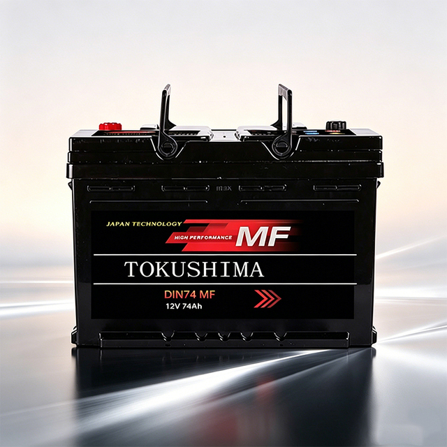 TOKUSHIMA DIN74 57412 57413 MF 12V 74Ah High Performance Long Life Lead Acid Starter Battery for Boats Golf Carts 2 Year