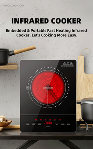 Precio de fábrica, venta al por mayor, cocina infrarroja, quemador único portátil para el hogar, placa calefactora de cerámica multifunción - Product Image 5