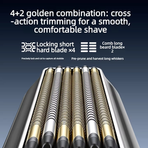 La nueva afeitadora eléctrica Mengli de 6 cuchillas con levitación magnética, mini afeitadora portátil para barba de hombre. - Product Image 4