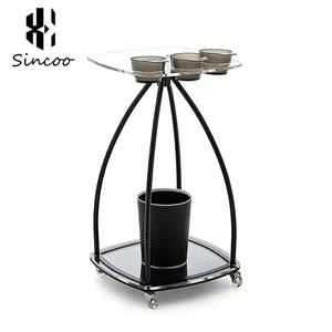 Factory Comfortable Attractive Design Hair Salon Furniture Set Metal Barber Chair Shampoo Chair Hairdressing Mirror Tool Cart - Product Image 6