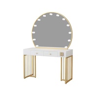 Table de maquillage pour boutique de robes de mariée et salon de beauté, table de maquillage dédiée, coiffeuse avec lumière
