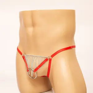 Europese Amerikaanse Sexy Stalen Ring String Heren Ondergoed Sexy Transparant Laag Taille Naadloze Verleiding Ondergoed Voor Mannen