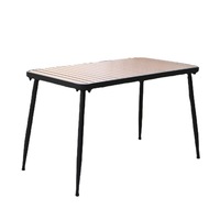 Ensemble table et chaises de jardin modernes en plastique et fer, résistant à l'eau et au soleil, garantie 1 an, idéal pour petits jardins et cours.