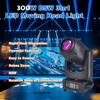 Lyre LED 300W 3-en-1 Spot Wash Beam, Projecteur de Scène DJ, Lyre Beam Sharpy, Cabeza Movil