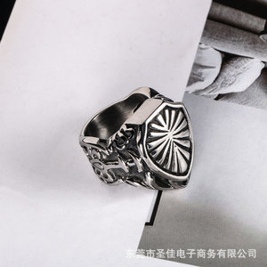 Anillo de Acero Inoxidable para Hombre, Forma de Escudo SA808, Diseño de Hoja de Plátano, Joyería de Regalo - Product Image 3