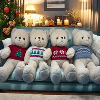 Ours en peluche rembourré d'usine, ours en peluche doux et câlin avec nœud papillon, multicolore, cadeau de naissance ou d'anniversaire