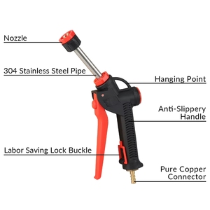 Pistola de Agua <span class=keywords><strong>a</strong></span> Alta Presión, 0.24 kg, Plástico, 29 cm, Pistola de Rociado de Agua, para Limpieza de Autos, Bicicletas y Jardines, Portátil, para Uso Doméstico - Product Image 5