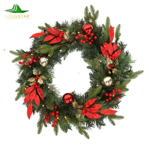 New Metal Round Wreath Frame Flower Arrangement Christmas Door Wreath For Wall Hanging Decoration