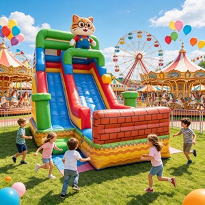 Tobogán Acuático Inflable Personalizado con Diseño <span class=keywords><strong>de</strong></span> Dibujos Animados y Piscina, Brincolín Acuático <span class=keywords><strong>de</strong></span> PVC para Niños, Ideal para Fiestas <span class=keywords><strong>de</strong></span> <span class=keywords><strong>Verano</strong></span> en el Patio Trasero o <span class=keywords><strong>Alquiler</strong></span> Comercial - Product Image 6