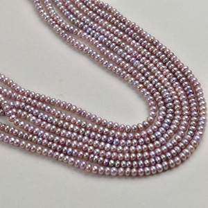 Perlas Naturales de Agua Dulce de 5mm, Perlas Planas Dispersas, Material Semielaborado para Hacer Joyería, Collares y Pulseras - Product Image 4